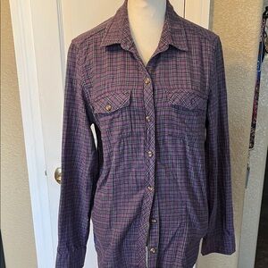 Plaid Button-Up Shirt